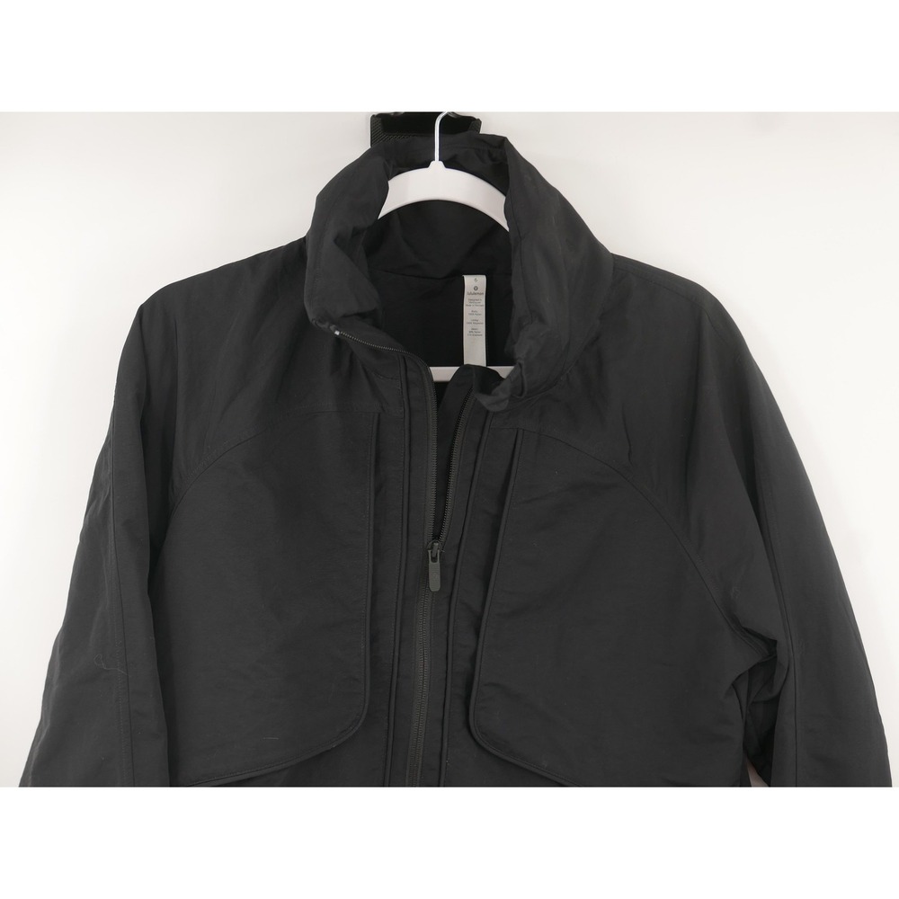 Lululemon Always Effortless Black Jacket Windbreaker Full Zip Athletic Women's 6